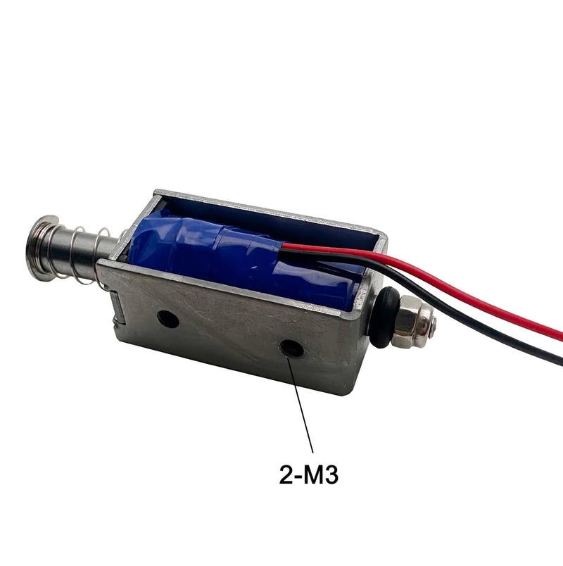SUQUUB 2PCS Mini Push Pull Solenoid DC24V 3A 15W 10mm Stroke Auto-Reset Solenoid Magnet Electromagnet Mini Linear Actuator 3.5-65N DS-P0630L-05 - Image 3